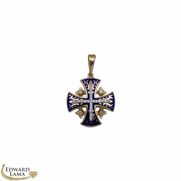 Diamond Jerusalem Cross French Design